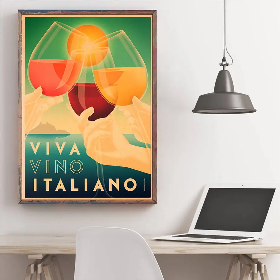 Городской дорожный постер винтажная ретро печать крафт настенная бумажная