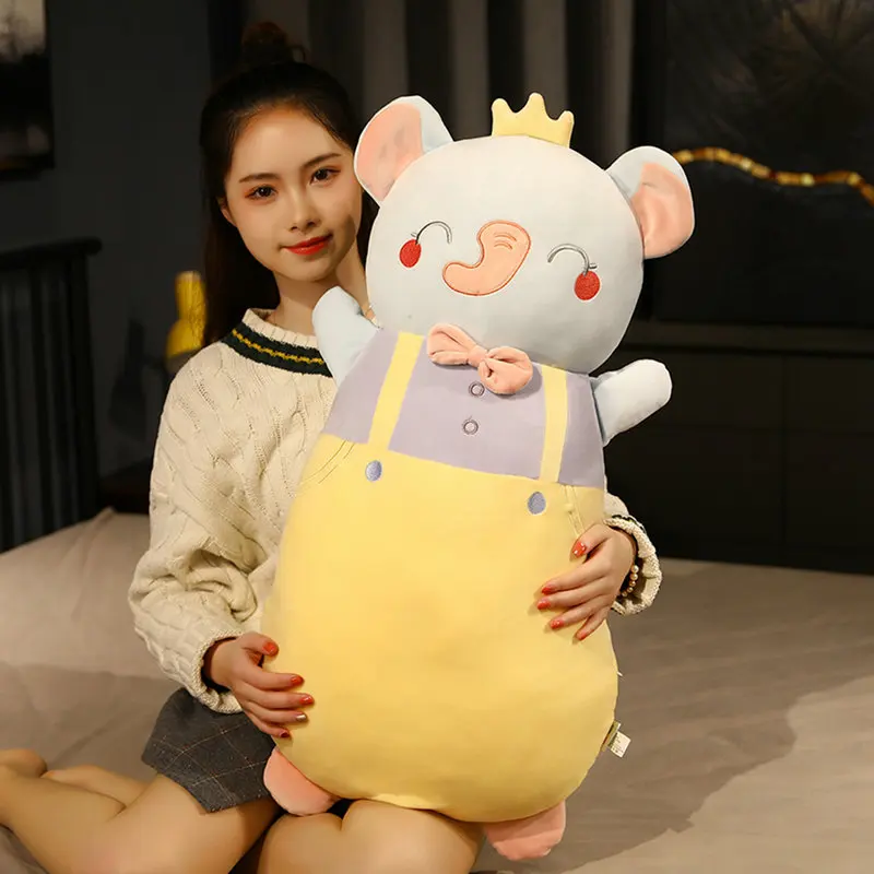 

60/80cm Cartoon Bear Doll Pig Plush Toy Stuffed Animal Sofa Baby Dinosaur Pillow Elephant Cushion Children Kids Brithday Gift