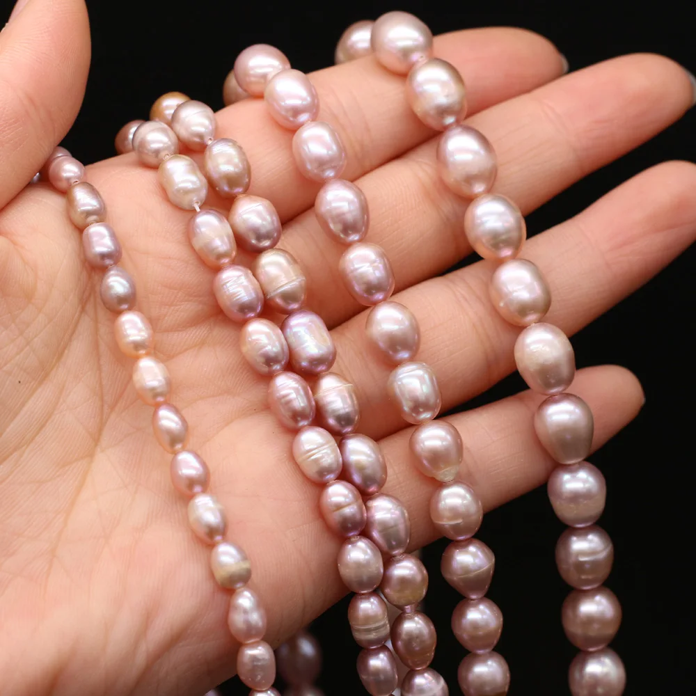 

100% Natural Freshwater Pearl Bead Rice Shape AA Loose Pearl Beaded for Jewelry Making DIY Earring Bracelet Necklace Accessories