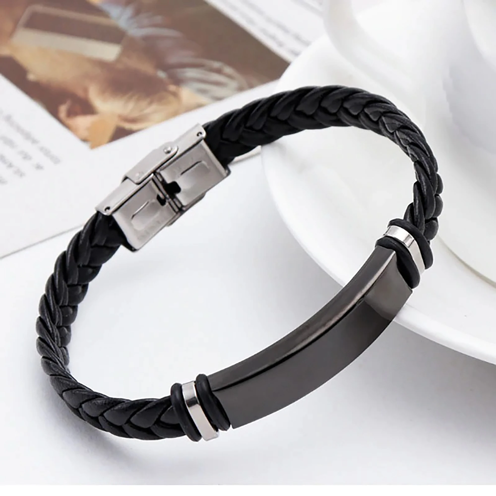 

New Personalise Song Spotify Scan Code/Text Couples Braided Rope Bracelet For Female Male Boy Girls Jewelry Handmade Bracelets