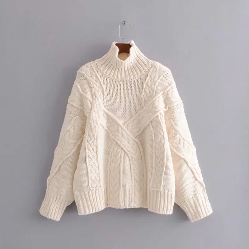 women thick white turtleneck jumper pullover casual sweater 2020 autumn winter solid warm long sleeve fashion feminina | Женская одежда