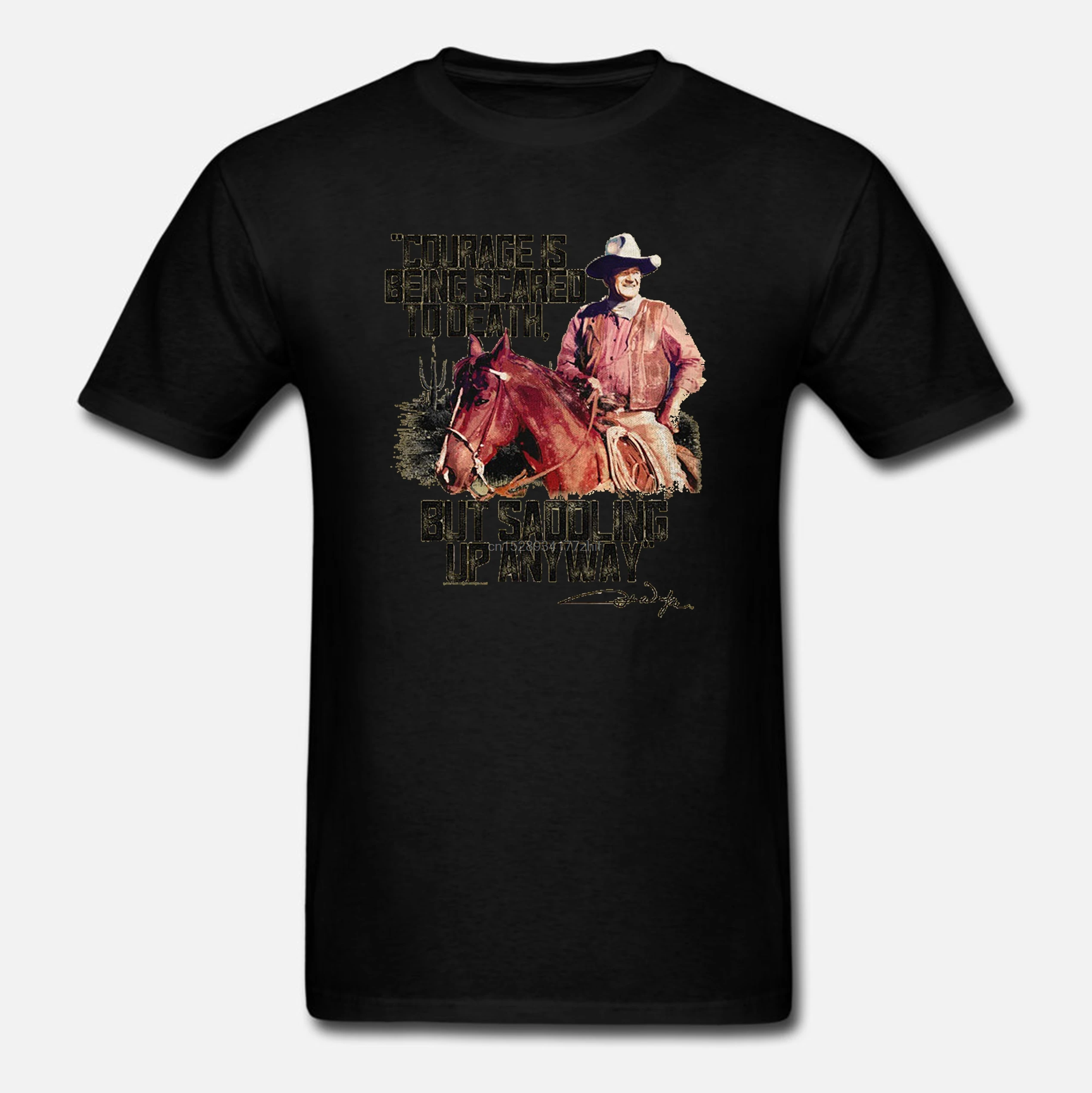 Забавная Мужская футболка новая John Wayne смелость|Мужские футболки| |