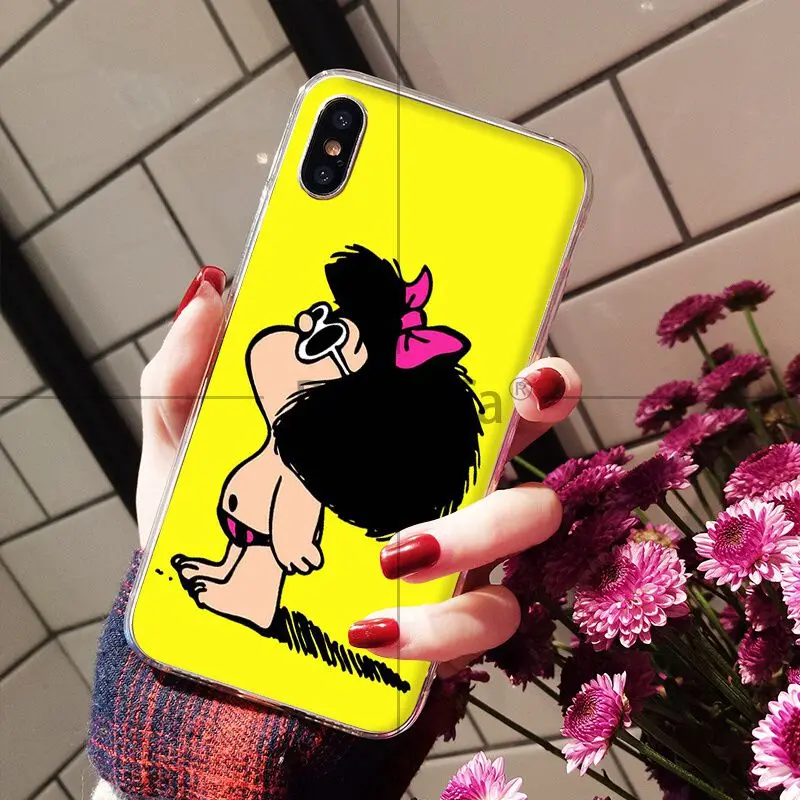 Ruicaica Mafalda DIY Painted Beautiful Phone Accessories Case for iPhone 8 7 6 6S Plus 5 5S SE XR X XS MAX Coque Shell | Мобильные