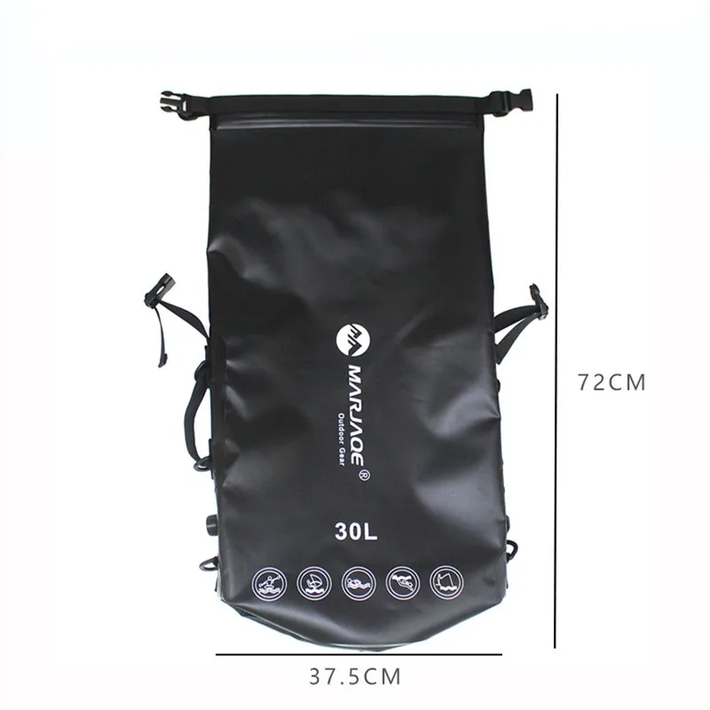 30L Trekking Dry Bag Swimming Bag Outdoor Camping Backpack Bucket Storage for River Rafting Boating Kayaking Canoeing Travel