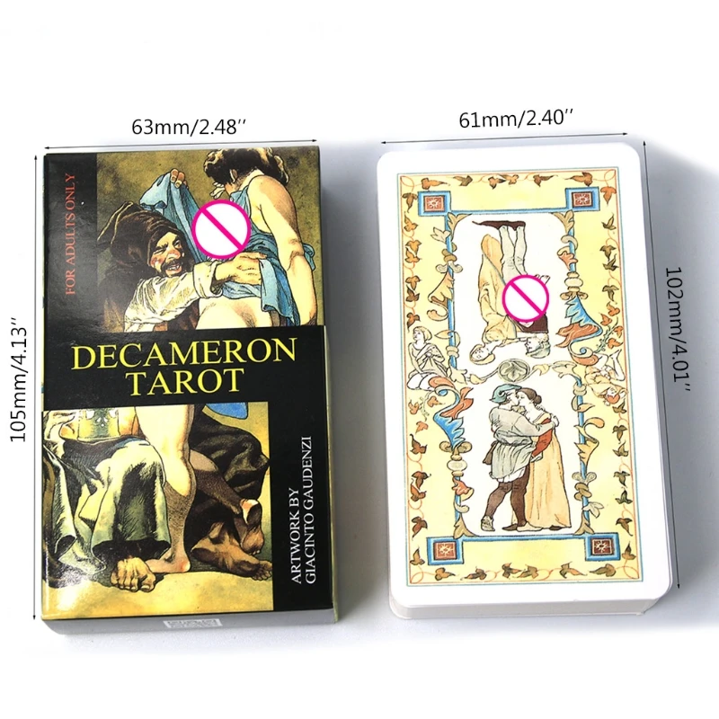 

Decameron Tarot 78-Card Deck Full English Oracle Cards Friends Party Board Game Carnal Adventure