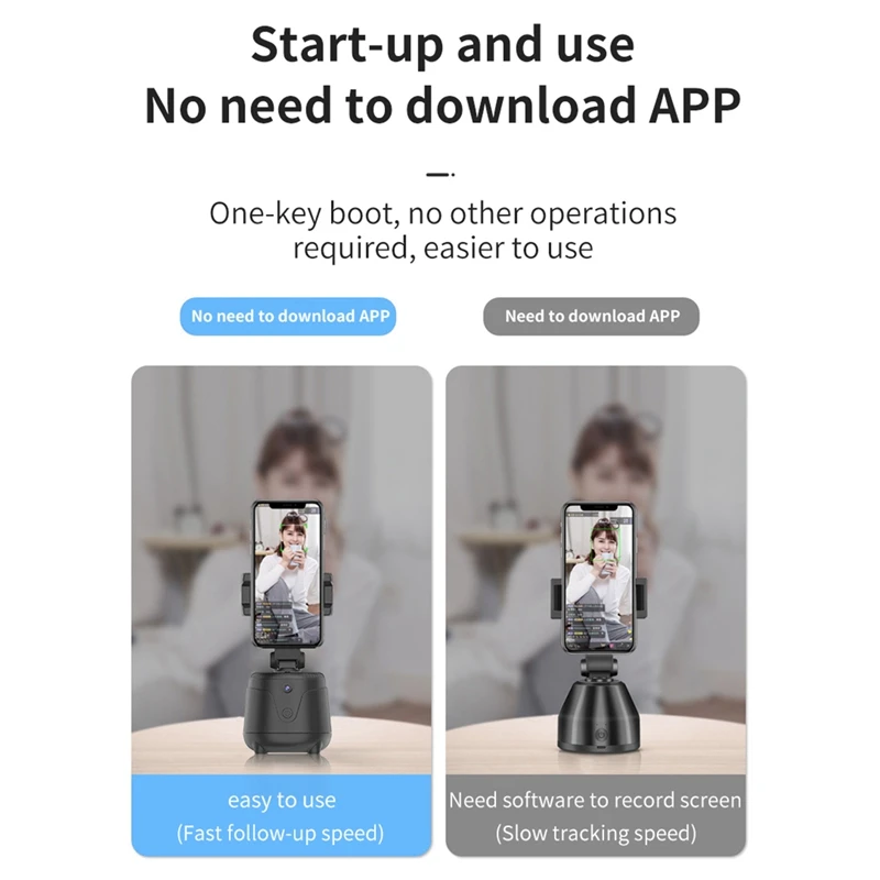 Top Phone Follower Gimbal 360° Face Tracking No Need to Download APP Rotating | Электроника
