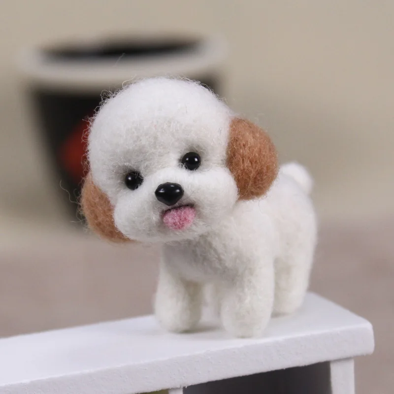 

Creative Cute Animals Wool Felt Craft DIY Non Finished Poked Set Handcraft Kit for Needle Material Pack