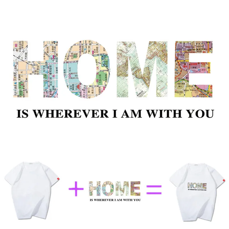 

Patch DIY Letters Patches Iron Ons HOME Map Stickers for Clothes Heat Tranfer Clothing Accessories Pattern Free Shipping