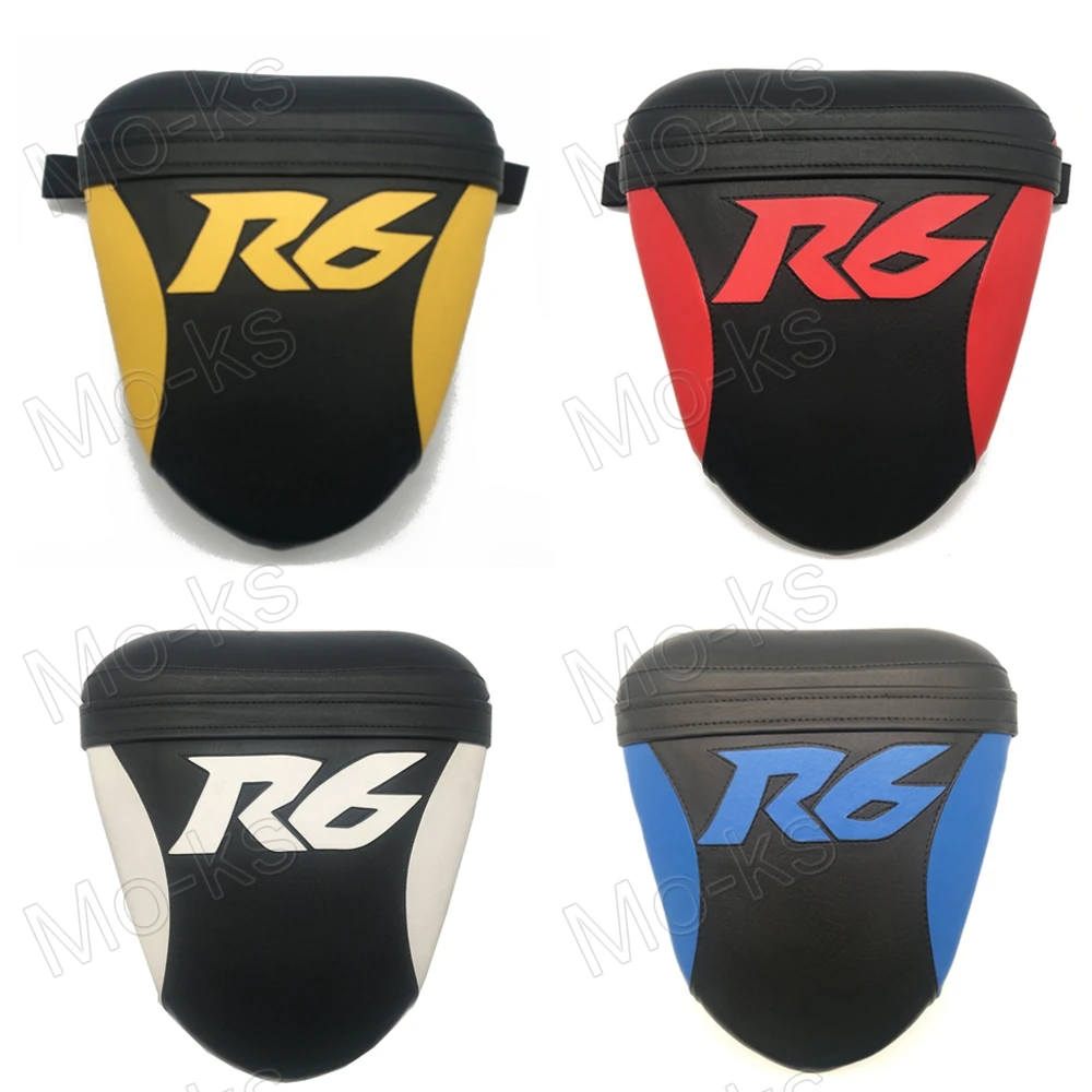 

Motorcycle Rear Seat Passenger Pillion Artificial Leather For Yamaha YZF R6 2008-2015 Black and White Blue Yellow Red