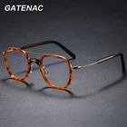 Оправа для очков титановая для мужчин и женщин, авиаторы по рецепту при близорукости, роскошные брендовые дизайнерские очки в японском стиле, 2021