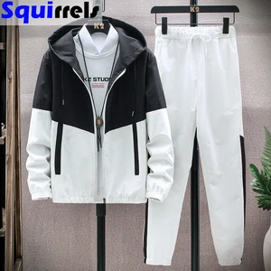 Men's sportswear suit spring autumn winter hooded jacket trousers casual sportswear suit fashion clothes men's clothing 10 item image