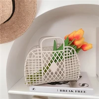 cutelife nordic ins small plastic folding basket decorative home storage organization basket kitchen flower fruit laundry basket