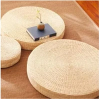 handmade straw futon meditation yoga padded cushion kneeling japanese tatami mat chair cushion