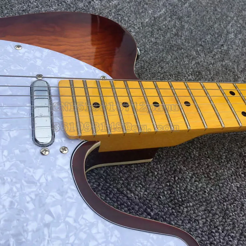 Совершенно стандарт электрогитары Клен гриф Custom Shop Sunburst музыкальный инструмент гитара, Канада гайка, Италия галлиструны