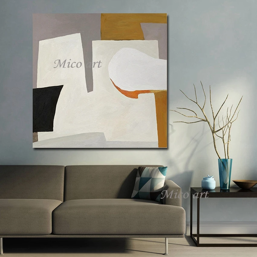Большой Размеры новые абстрактные простой дизайн без рамы дешевая картина