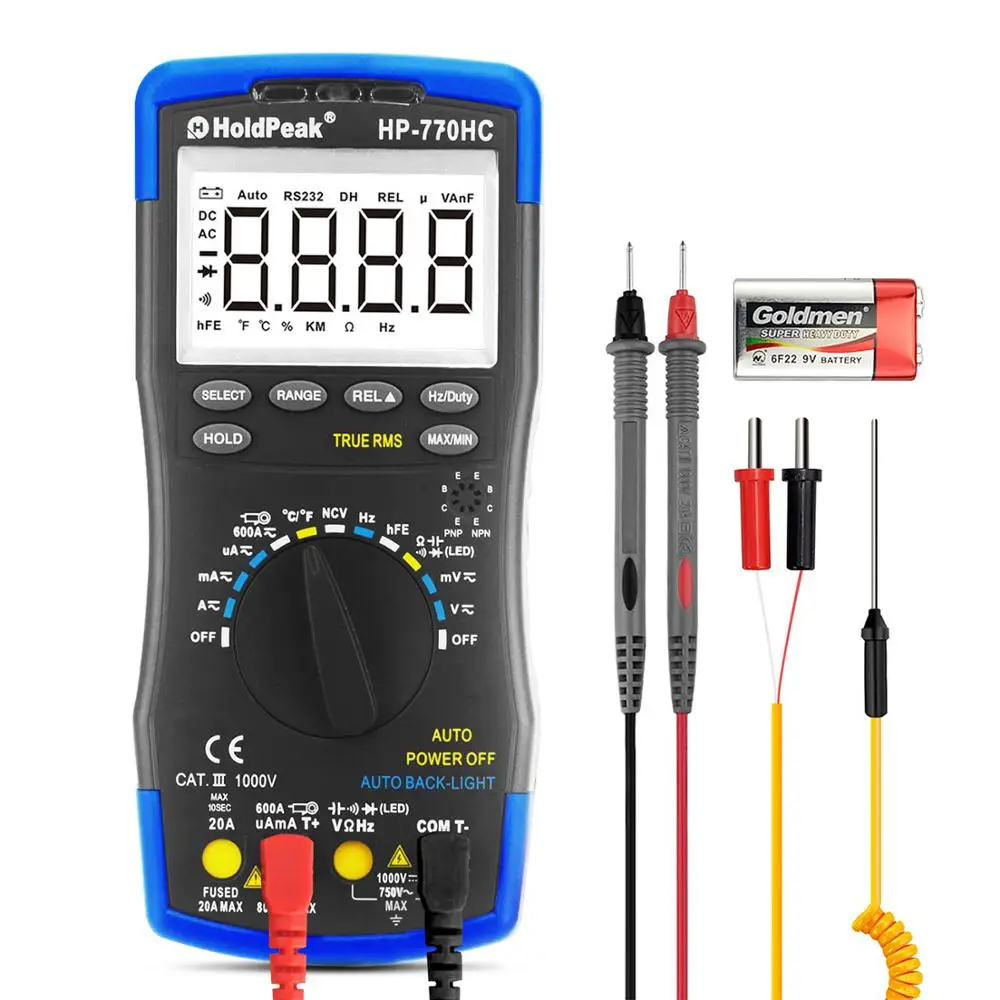 

HoldPeak HP-770HC Цифровой мультиметр