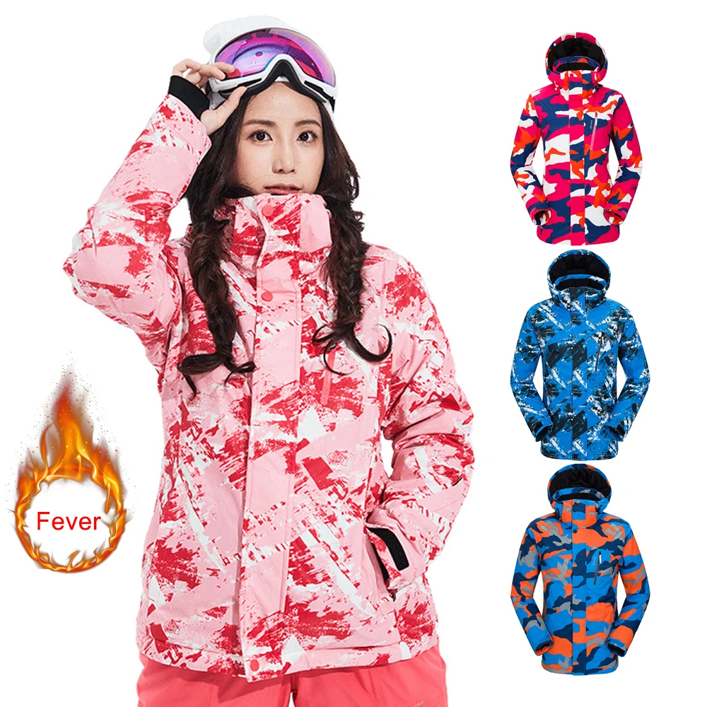 

VECTOR Ski Coat Women Men Winter Mountaineering Hiking Camping Equipment Windproof Warming Jackets Printing Ski Suit Fashion New