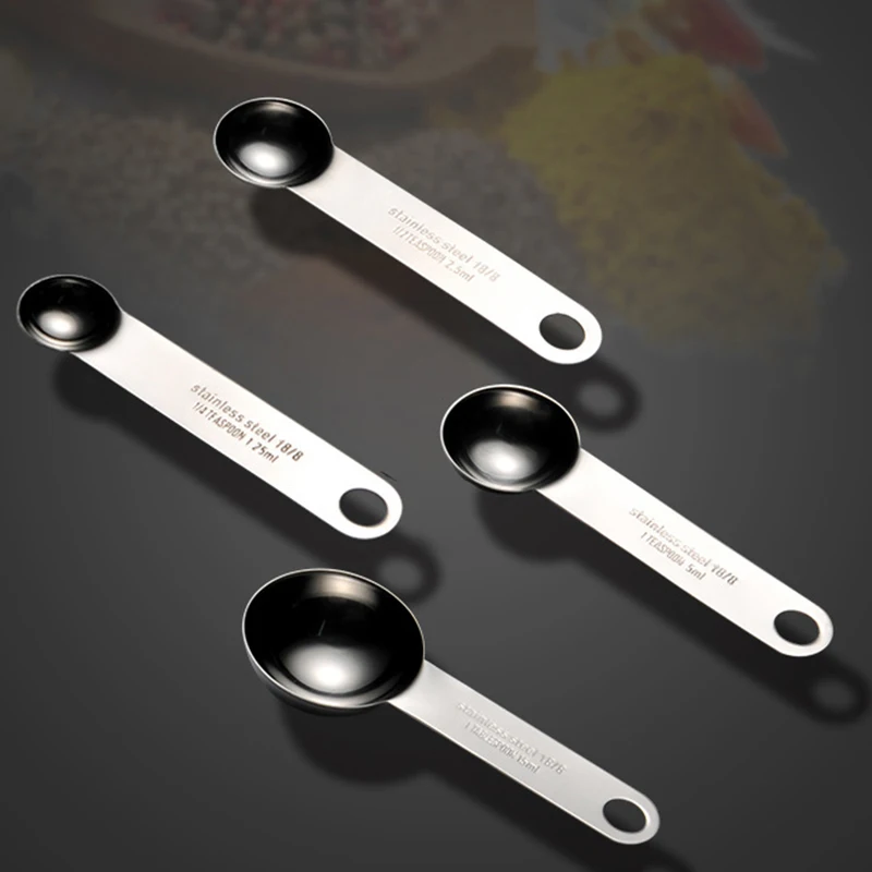 4 шт. набор из нержавеющей стали Мерная ложка лопатка измерительные инструменты и