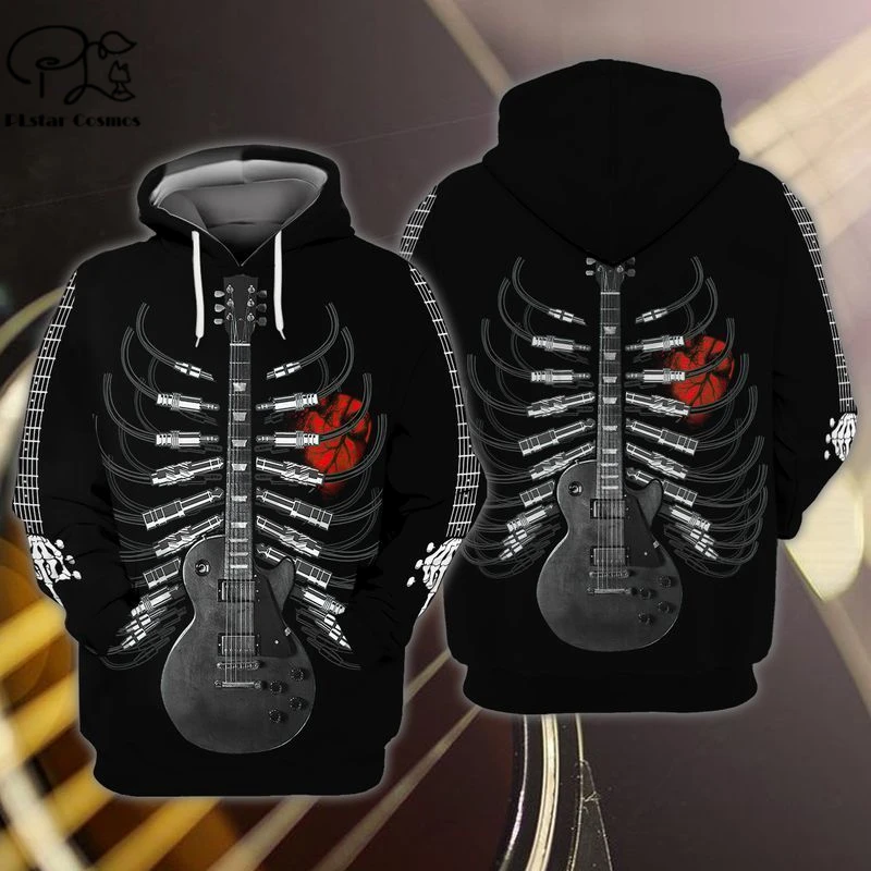 

PLstar Cosmos 3Dprinted Newest Music Guitar Ribcage Heart Art Harajuku Streetwear Unique Unisex Casual Hoodies/Sweatshirt/Zip -2