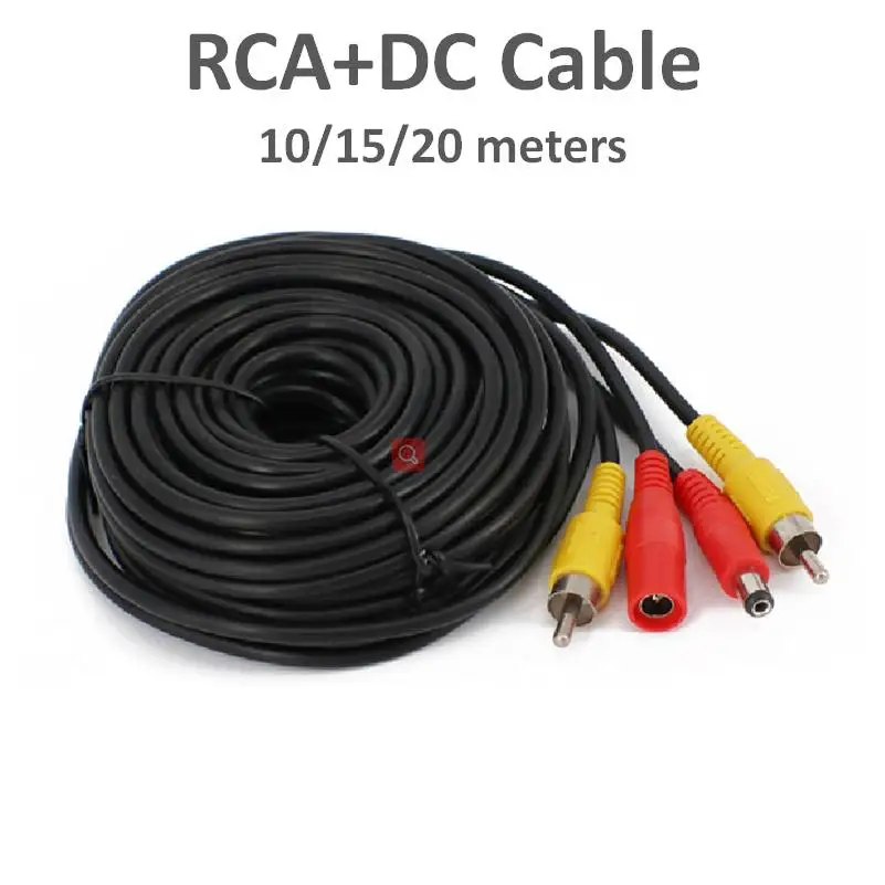 Кабель RCA 10/15/20 м для автомобильной камеры Автомобильный видеорегистратор видео