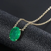 funmode hot sale green cz charms necklace pendant for women dress accessories pentagram fn97
