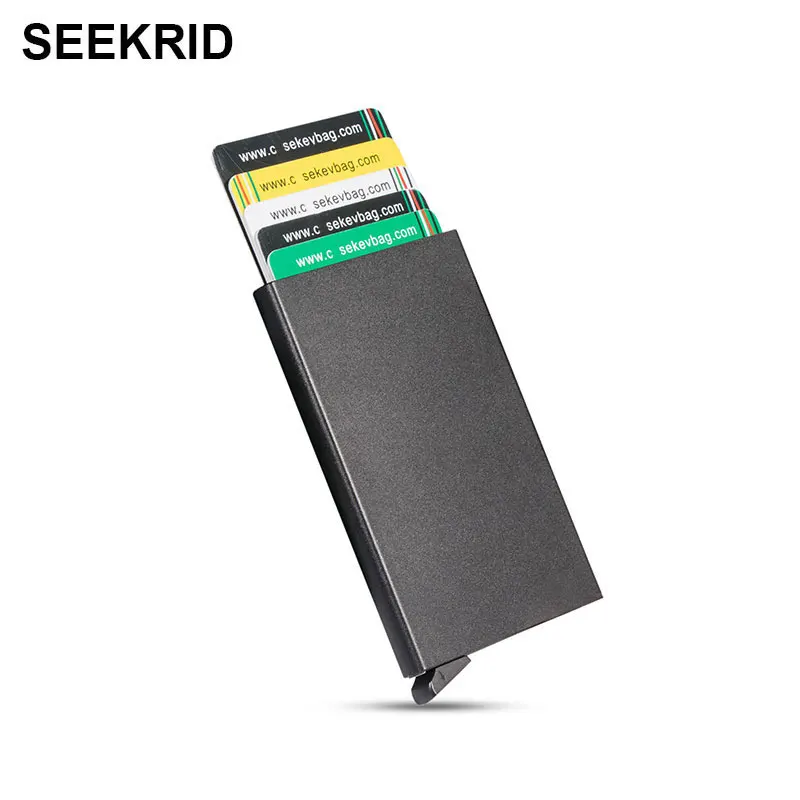 

Простой алюминиевый держатель для кредитных карт SEEKRID, многофункциональный металлический держатель для удостоверения личности из сплава д...