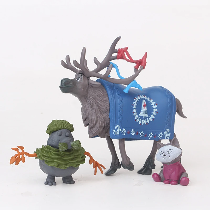 Frozen 2 5 11 см аниме ПВХ Фигурки Принцесса Эльза Анна Кристофф Свен Олаф Игрушки на