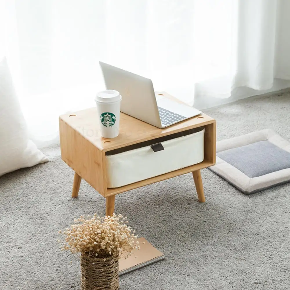  Tatami Space Small Furniture And Room Coffee Table Bay Window Storage With Drawers Bamboo Low |
