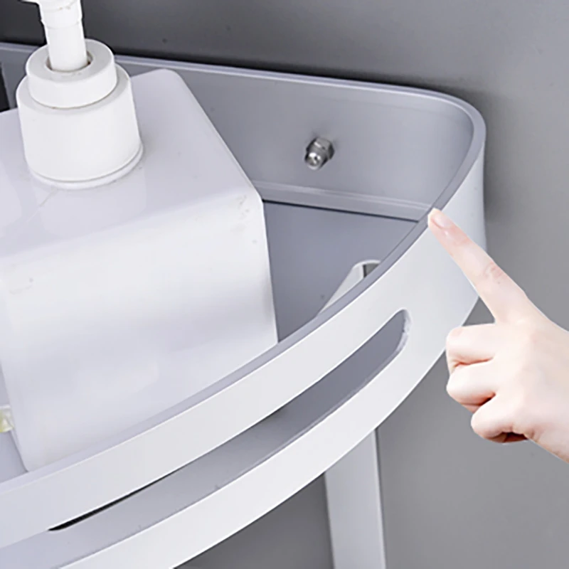 Алюминиевая корзина для хранения душа с крючками ванной полка без бурения