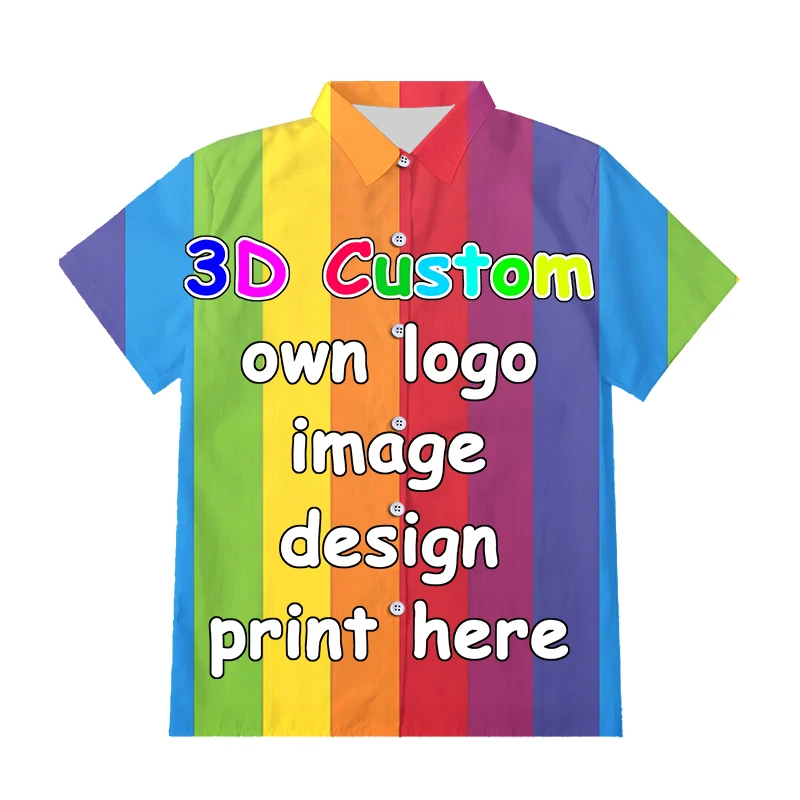 IFPD EU/US размер 3D печать мужчины/женщины Diy пользовательский дизайн кнопки рубашки