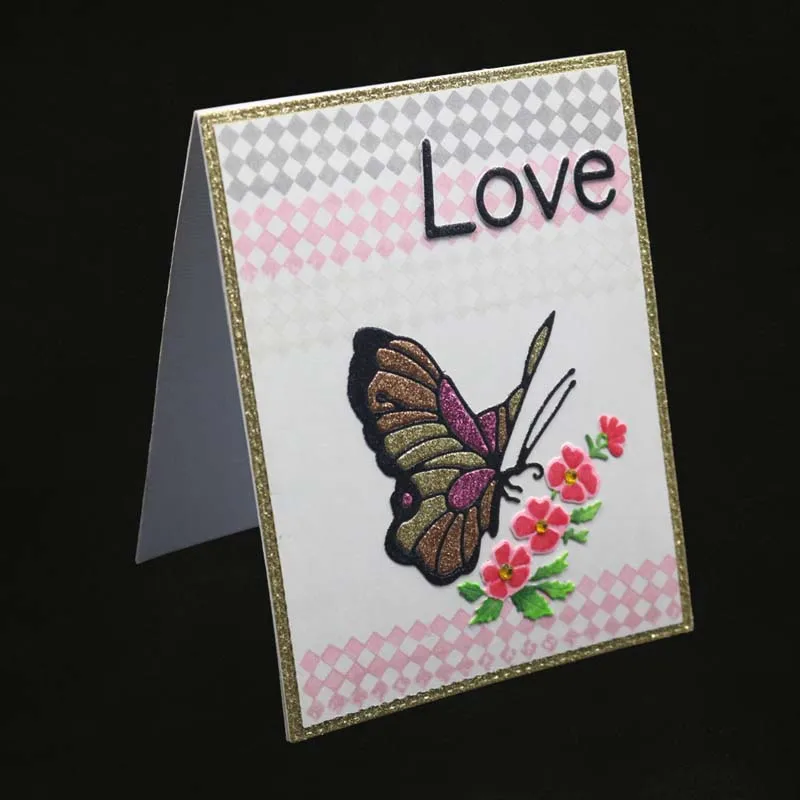 YINISE металлические режущие штампы для трафареты скрапбукинга бабочка цветок