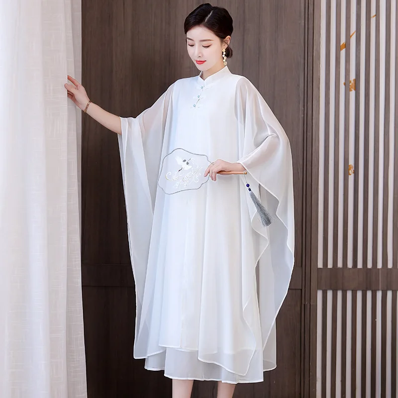 

Chinese Traditional Dress Chinese Style Retro Hanfu, Literary Fairy Skirt, Long Skirt, Zen Dance Dress