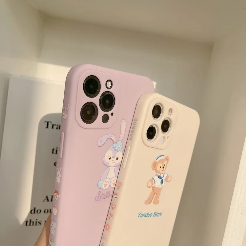 

Phone Case For iPhone 11pro max 12mini pro max 7p/8plus X/Xs max XR Back Cover Phone shell Painted Soft Glue cartoon couple