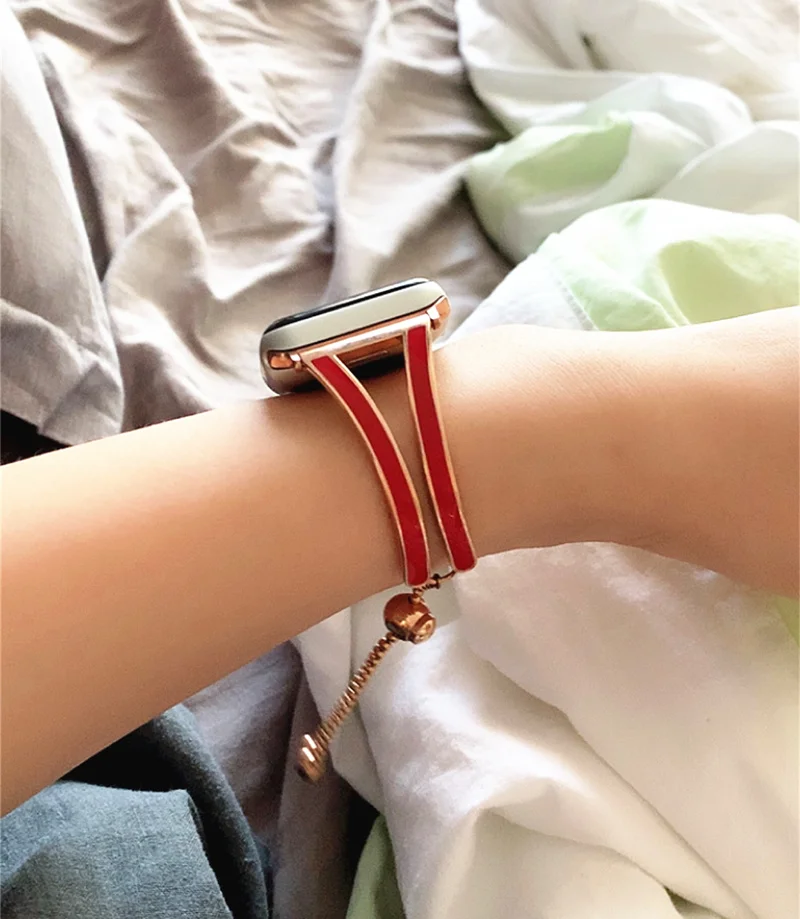 Женский ремешок для Apple watch band 38 мм 42 мм iWatch 4 band 44 мм 40 мм браслет из нержавеющей стали Apple watch 4 3 2 1 38/40 ремешок для часов