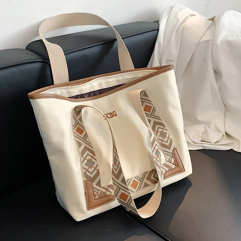 

Large capacity canvas bag women 2021 tote bag new fashion autumn simple shoulder big bag commuter tote bag