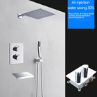 BECOLA, новый дизайн, 8101216 дюйма, термостатический душ с водопадом, насадка для душа, твердая латунь, кран для ванной комнаты с душевой кабиной