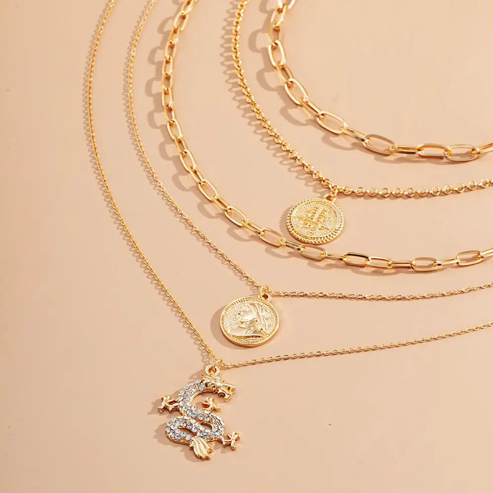 

Vintage Multilayer Lock Pendant Necklace for Women Statement Tennis Chain Choker Crystal Collar Goth Night Club Hip Hop Jewelry