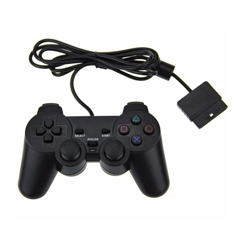 PS2 Wired Controller Высококачественный интересный черный геймпад для PS1/PS2 playstation Joypad с двойным джойстиком - Цвет: PS2 Wired Controller