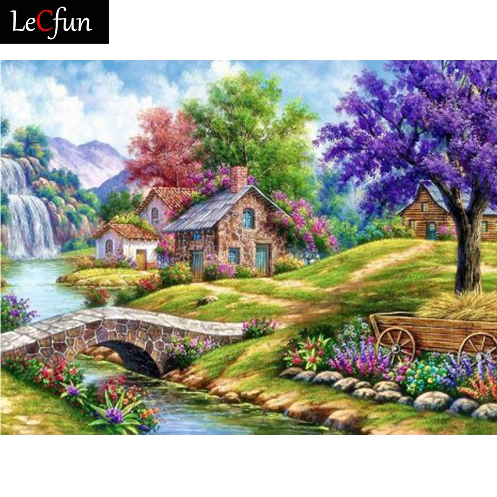 

LeCfun 5D речная Стразы для творчества, квадратные и круглые стразы, вышивка, искусство, домашний декор, подарок