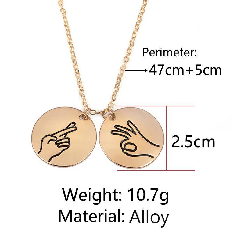 Круглое ожерелье с подвеской Я люблю тебя 2020|Ожерелья подвеской| |