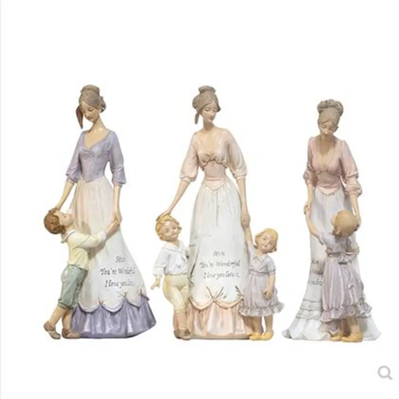 

Винтажная статуя для матери и ребенка, художественное оформление, домашний стол, офисное украшение, подарок для любви,