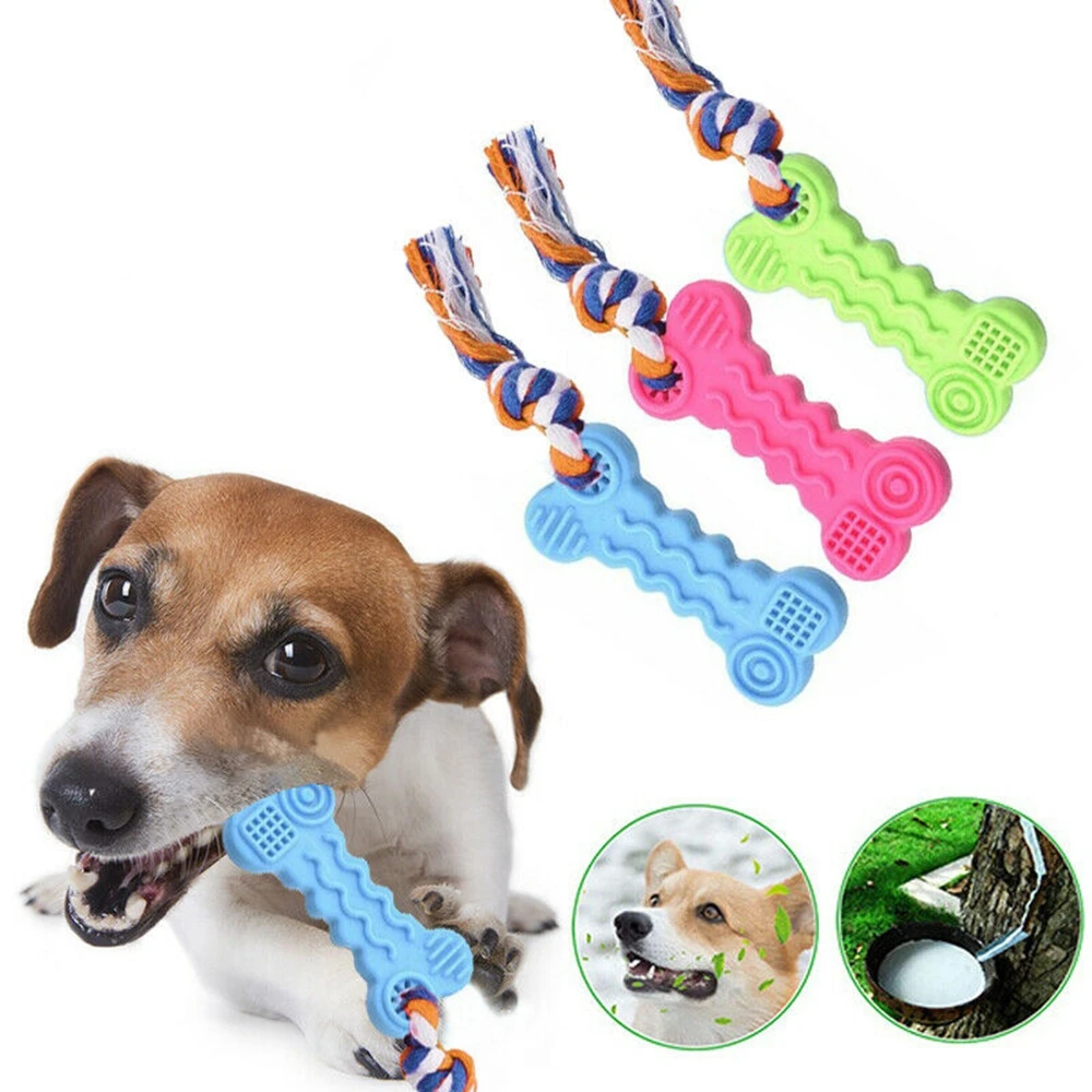 

Dog Pet Safety Chew Toys Bite-Resistant Puppy Durable Rubber Dental Teeth