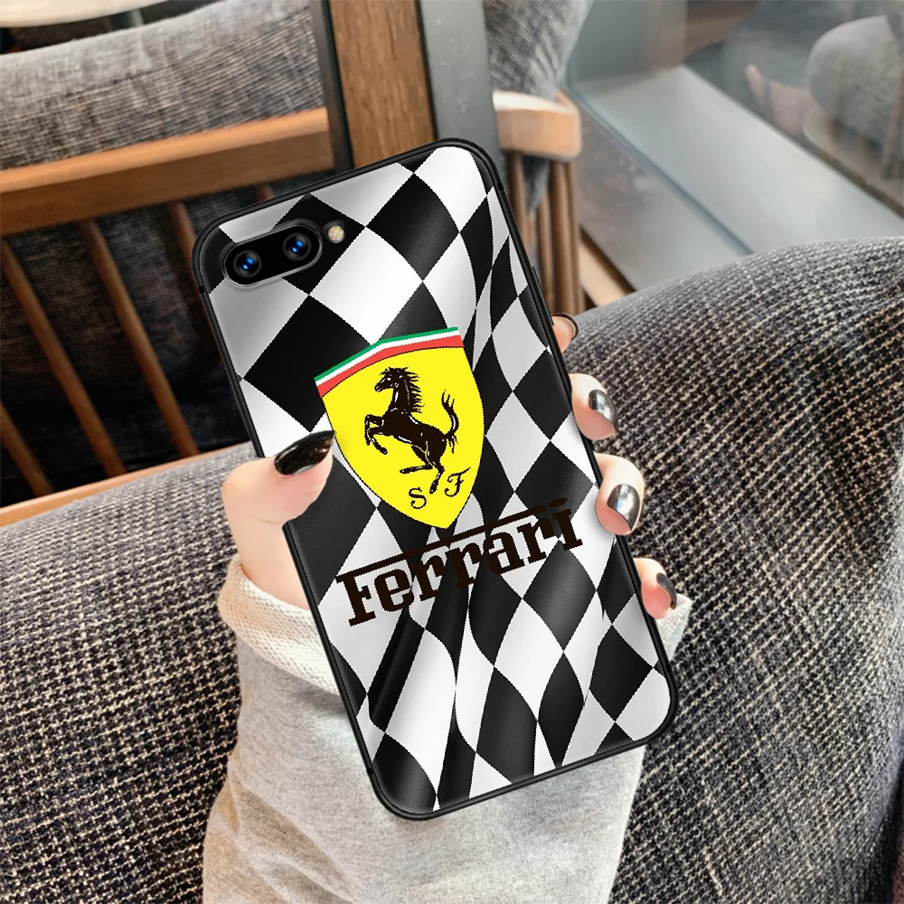 

Ferrare Luxury Sport Car Cool Phone Case Cover Hull For HUAWEI honor 7a 8 8s 8a 8x 9 9x 10 20 i Lite Pro black Etui Fashion