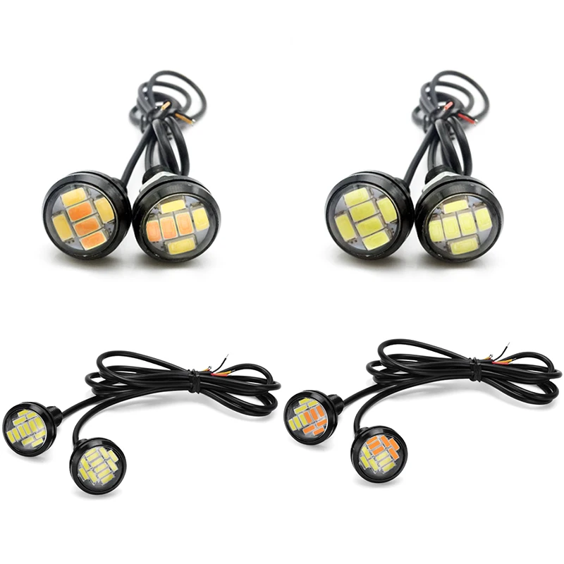 

10pcs 23mm Bumper DRL Fog Light Motorcycle Light Daytime Running DRL Tail Backup Light Car Motor Marker Lights