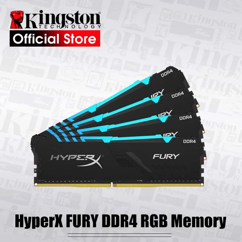 Память ОЗУ Kingston HyperX FURY DDR4 RGB 2666 МГц CL15 DIMM XMP 8 ГБ 16 ddr4 для настольных ПК | Компьютеры и