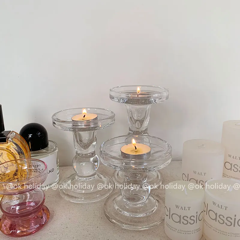 Свадебный Рождественский подсвечник современный марокканский стеклянный