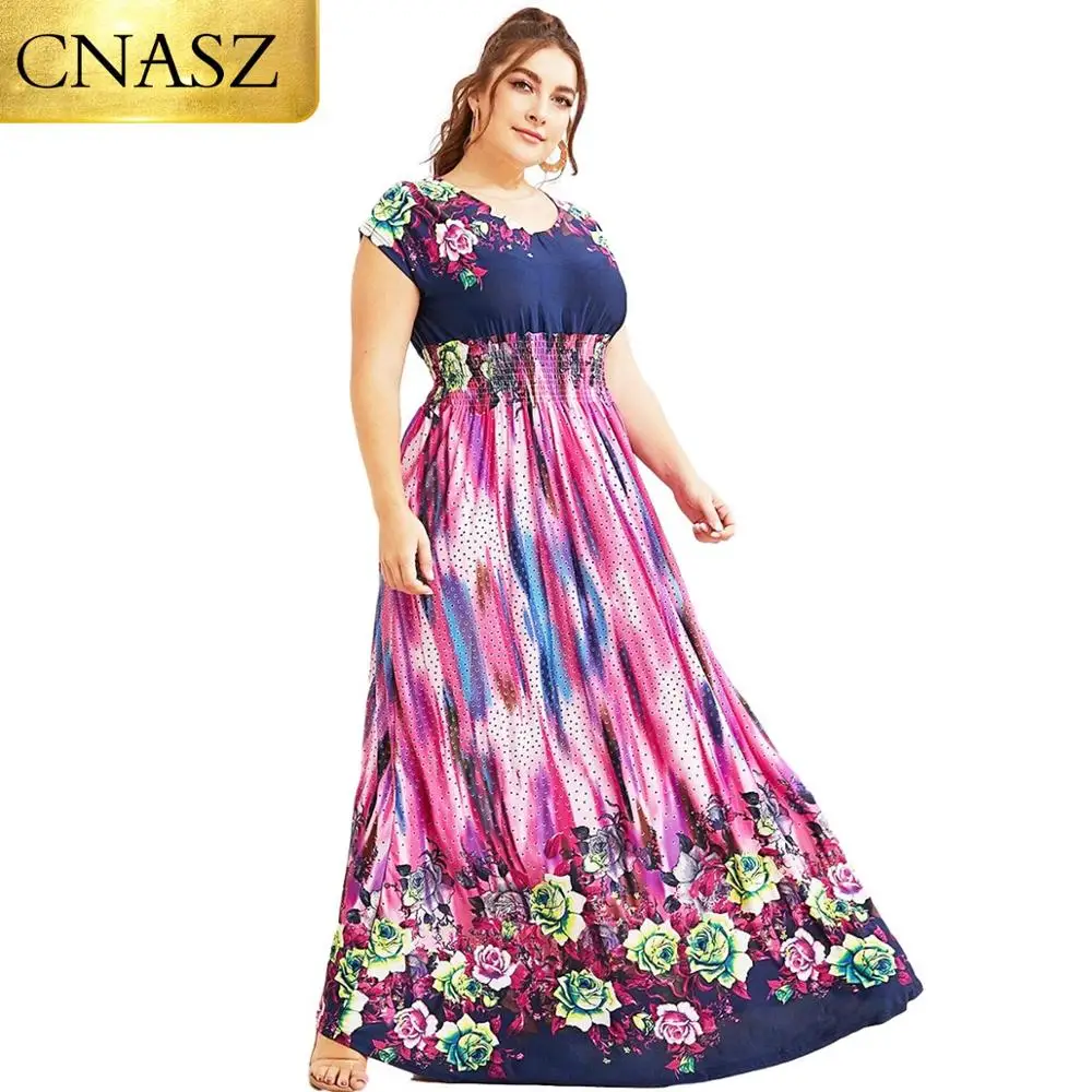 Женские летние платья 2020 сексуальное платье с цветочным рисунком размера плюс