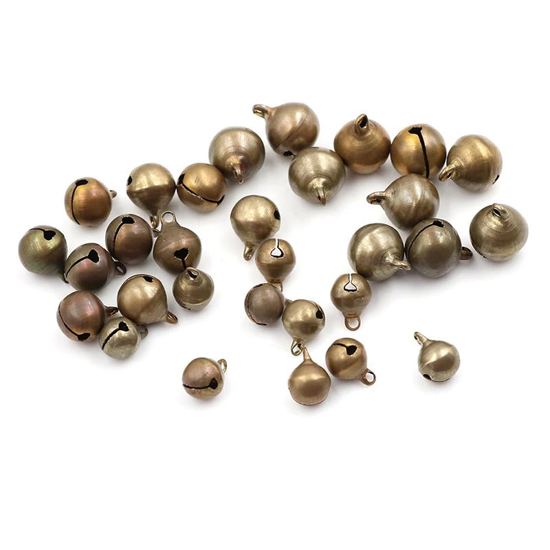 

10x 10/12/14cm Bronze Metal Jingle Bells Loose Beads Festival Party Decoration Christmas Tree Decorations DIY Crafts Accessories