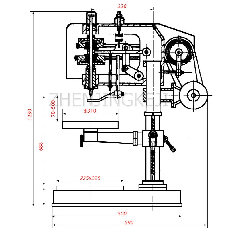 Desktop Tapping Machine Tapping Tools Industrial Grade Tapping Machine School Teaching Machine Tool Home Tapping Equipment 750W