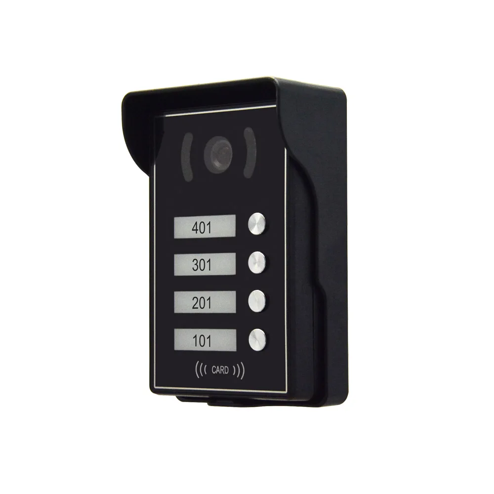 multi floor building wire video door phone 7 inch lcd display intercom system for visitor hd camera id card unlock free global shipping